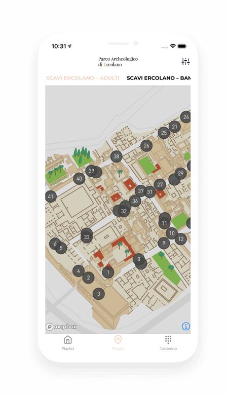 scavi di ercolano app direction